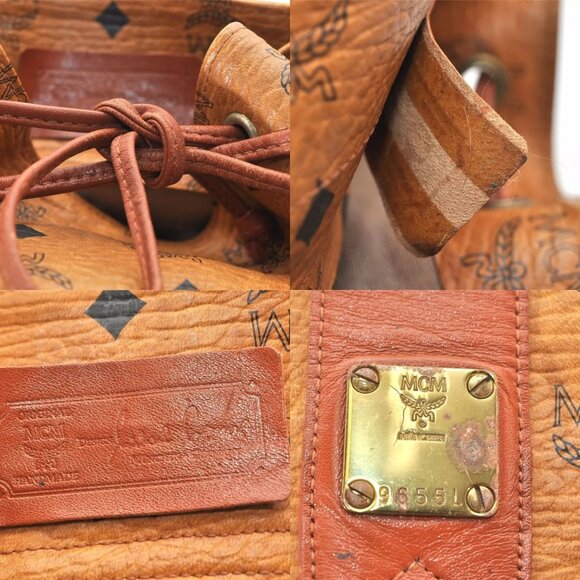 768312AV (V4) MCM Backpack Bag Visetos Brown PVC - Picture 11 of 12